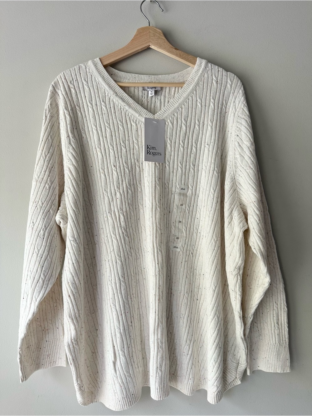 Kim Rogers Speckled V-Neck Sweater